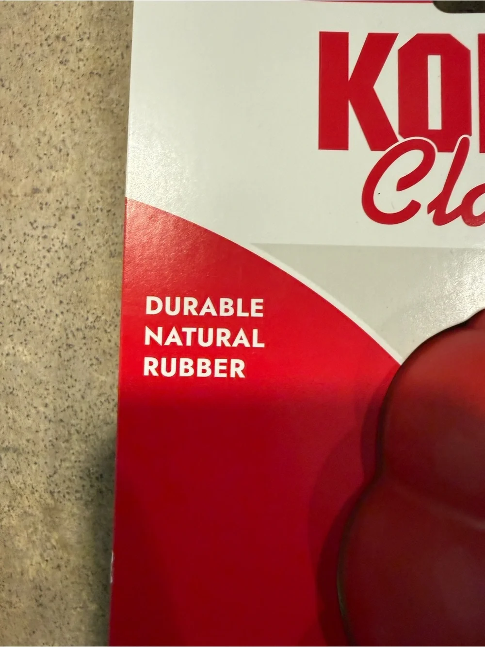 New KONG Classic Red Large Durable Natural Rubber Dog Chew Treat Toy NWT